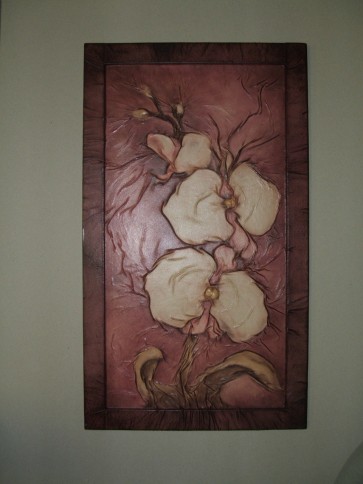 Bõrkép,orchidea-40x70cm-álló