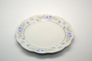 Porcelán desszerttányér 18cm blue-rose