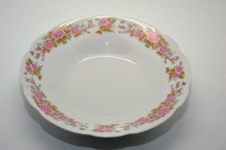 Porcelán mélytányér 23cm red-rose