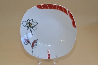 Porcelán szögl. mélytányér 23cm tivoli