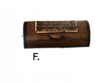 Fa doboz III különleges díszítéssel (F)íves, szövés mintával