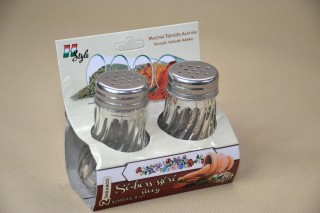 Só-bors szóró 8 cm üveg bordás p2