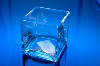 Váza kocka 7,5*7,5*7,5 cm üveg víztiszta