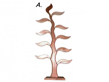 Dekor-ékszertartó I.30cm (A)natúr levelek