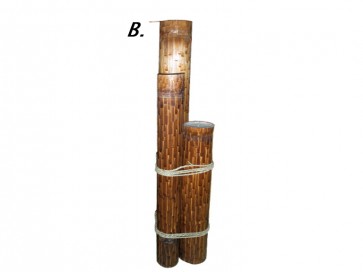 Álló bambusz gyertyatartó 3as B - barna