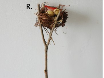 Leszúrható állatfigurák ( R) madárfészek, barna