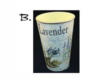 Mûanyag váza felirattal B - Lavender