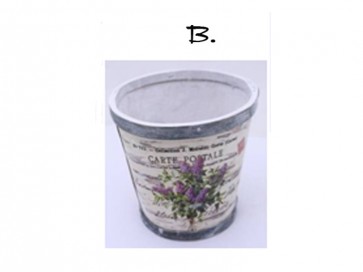 Faháncs kaspó felirattal 10*10 cm B - lavender