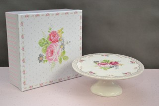 Talpas tortatál 25cm díszdobozban, english rose