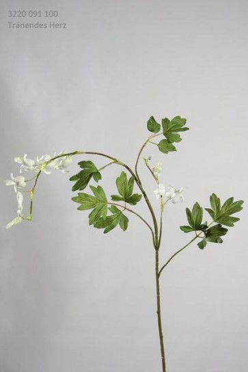 Selyemvirág Szívvirág mûanyag 91cm fehér