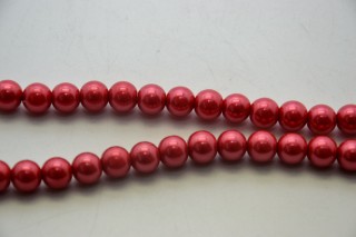 Viaszgyöngy füzér, piros (10 mm szemek)