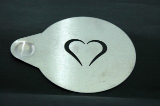 Cappuccino-hab dekoráló szív minta átm:10,9cm