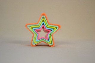Formázó vágó csillag 5 db 4 szín