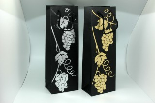 Dísz-ital tasak 13*36*8,5cm  szõlõs arany/ezüst