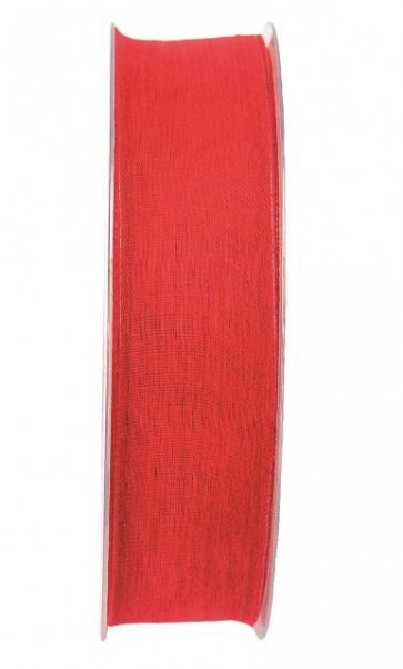 Szalag Shadow mit Drah textil 25mmx25m piros