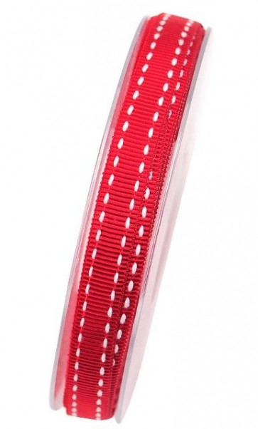 Szalag Stichband textil 5mmx10m piros