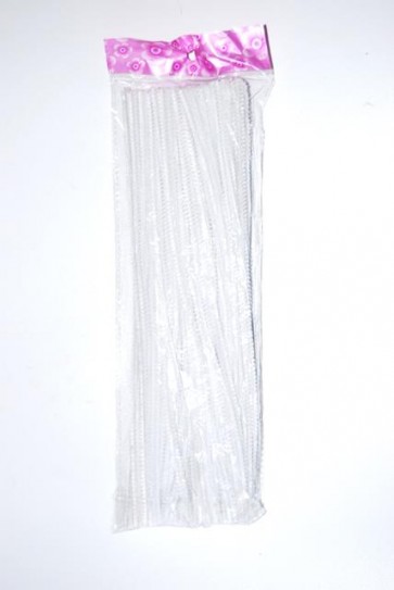 Zsenilia drót aluminium mûszál 30cm fehér S/100