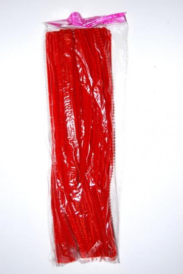 Zsenilia drót aluminium mûszál 30cm piros S/100