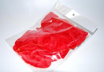 Dekor szív textil piros S/100 SSS