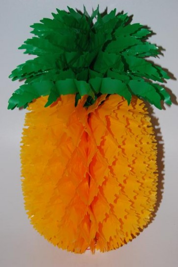 Dekor lampion ananász pvc 12cm zöld-narancssárga  SSS
