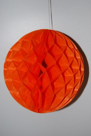 Dekor lampion labda papír 20cm narancssárga SSS