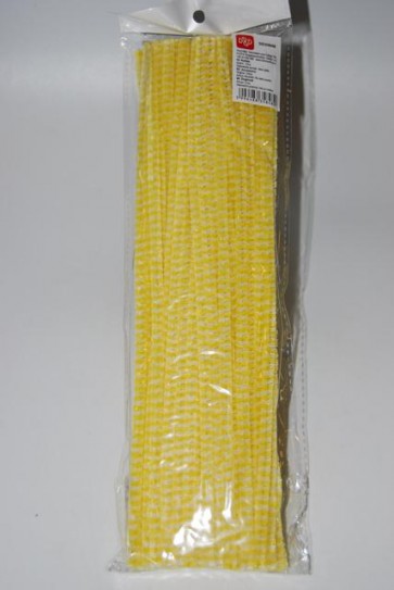 Zsenilia drót aluminium mûszál 0,6x30cm fehér-sárga S/100 SSS