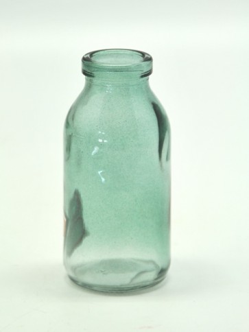 Üveg váza egyszálas 3x10,5cm türkiz