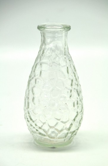 Üveg váza egyszálas 7x14cm átlátszó