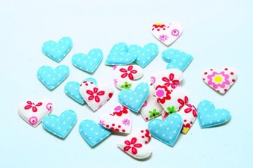 Pillangó szív textil 3cm színes @