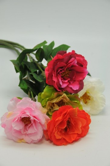 Selyemvirág Rózsa mûanyag 60cm színes 3 féle