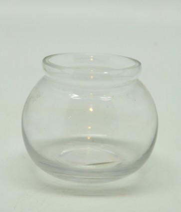 Üveg váza gömb alakú átlátszó
