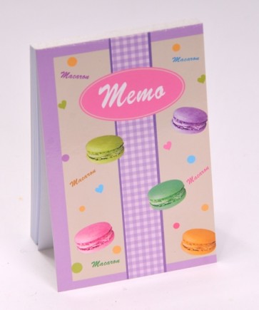 Jegyzetfüzet mágneses macaron papír 11,5x7,5cm színes 2 féle