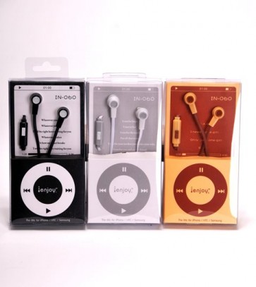 Füllhallgató ipod mintás színes 3 féle