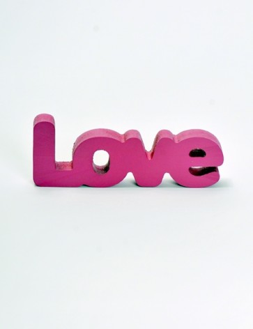 Love felirat fa 17x2x6cm pink