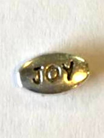 Joy & Beauty felirat fûzhetõ fém 1cm ezüst S/24 2 féle
