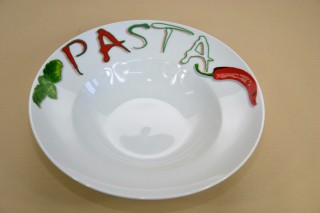 Spagettis tál pasta 27 cm porcelán
