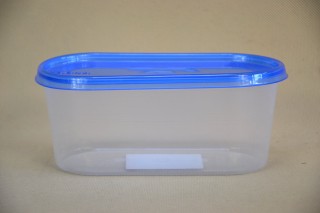 ételtároló doboz 800ml 190*90*99mm víztiszta, kék tetõvel