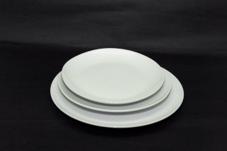 Peremnélküli lapos tányér 24,5 cm porcelán