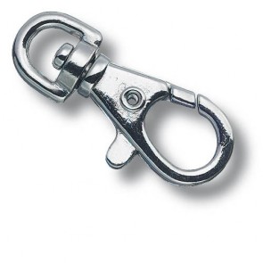 Karabiner, zsebkésrögzítõ (mini),nikkelezett