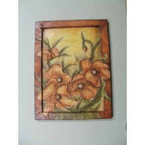 Bõrkép,pipacs-30x40cm-álló