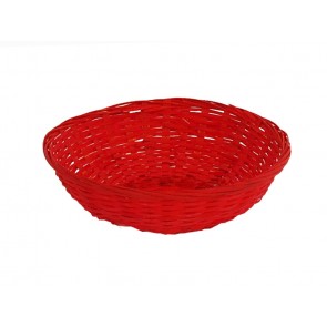 Hasított bambusz 20 cm szines kosár (A) piros