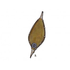 Kagyló kínáló (B) - barna