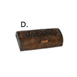 Fa doboz III különleges díszítéssel (D) íves, mintával