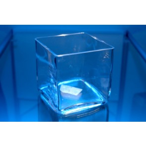 Váza kocka 10*10*10 cm üveg víztiszta