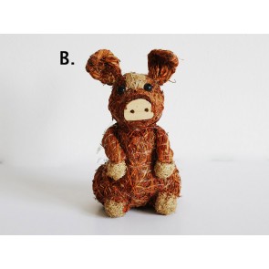 Dekor nyúl /zöld/ 20 cm B - malac