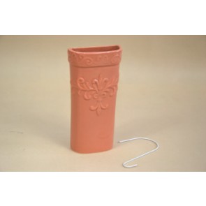 Párologtató domb. liliom mintás terracotta 9*4*18,5cm (kampóval)