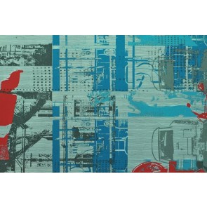 Csomagoló papír KRAFT 0,70 m x 25 m retró szürke-kék