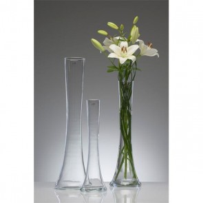 Üveg váza 13,6x50cm átlátszó