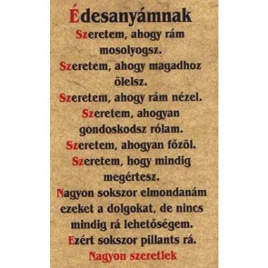 Papírtekercs/ Édesanyámnak