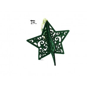 Dekor polyf csillag v- csengõ (B) zöld csillag